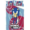 CARTOON completo lenzuola per bambini 3 pezzi Sonic Prime per letto una piazza e mezza lenzuola in 100% cotone