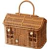 Generico Cesto In Rattan A Forma Di Casa Con Coperchio, Cesto Portaoggetti In Rattan, Decor Vintage A Forma Di Casa, Per Giocattoli Toeletta Snack Picnic Spesa Dispensa Lavanderia