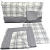 HOME ZEN HOUSEHOLD LINEN Set Lenzuola in Flanella di Cotone, 75% Cotone 25% Poliestere, Caldo e Soffice, art fiamma cotone flanellato morbido (FILO GRIGIO, UNA PIAZZA E MEZZO)