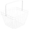 Brandsseller Brandseller Cesto Portaoggetti in Metallo con Manico 25 x 25,5 x 17,5 cm Multiuso per Frutta, Utensili - Filo Metallico per Cucina, Bagno, Soggiorno