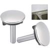 iwobi Tappo per Lavello Cucina,2 pezzi Copriforo per Lavabo/Tappo di Scarico/Accessori per Lavello in Ottone Cromato,50mm