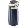Leifheit Flip Borraccia termica 350 ml, Borraccia acciaio con chiusura ermetica e resistente al calore, Pratico thermos caffè portatile, blu