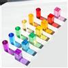 Set di blocchi di cubo Cubi acrilici arcobaleno lisci per Natale Compleanno