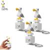 Generico Portachiavi con pulsante sonoro Seagull Mine, clicker fidget ricaricabile con suono reale e luce LED, clicker tastiera gracchiante, gadget portatile antistress, regali antistress da scrivania (3PC)