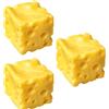 ELYIQI 3 formaggi Squishy, formaggio Squishy per ufficio e studio, antistress e relax, forma quadrata 4,5 cm
