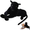 AQCQDQ Leopard - Peluche a forma di leopardo gigante, taglia XXL, per bambini, ragazzi, ragazze, 25 cm, colore nero