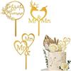 NOPKESV Cake Topper 3 pezzi, Scritta Oggi Sposi, Topper Matrimonio in Legno, Decorazione Addobbi Matrimonio, Sposini per Torta, Statuine Sposi per Torta Nuziale, Cupcake Dolci, Nozze Allestimento