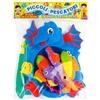 EURO PUBLISHING Gioco della Pesca Drago per Bambini/e 3+ Anni con Canna da Pesca, Retino e 5 Pesciolini Colorati - Album da Colorare Incluso