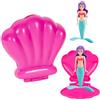 Huahuanghui Giocattolo Piscina Sirena,Conchiglia Rotante,Gioco da Bagno,Galleggiante per Bambini,Regalo Perfetto per l'estate