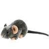 Uni-Toys Peluche a forma di topo sdraiato, 17 cm (30 cm con coda), grigio