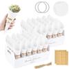 KORVORIA 60 Pezzi Coni Riso Matrimonio Bianchi con 2 Porta Confetti per Confettate, Kit Coni Portaconfetti Carta Fai da Te, Scatoline per Lancio Riso, Battesimo e Comunione