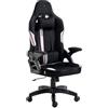 KRAKEN CHAIRS Sedia Gaming Tessuto Velluto - Rosa Poltrona Gaming Ergonomica Con Cuscino Lombare, Poggiatesta, Braccioli 2D E Dondolo, Sedia Ufficio Con Schienale 120°, Portata 130 kg