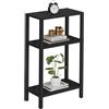 TUTOTAK Tavolino piccolo, stretto e sottile, comodino sottile, da divano, soggiorno, camera da letto, nero, TB01BK077EU