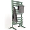 CREATE / Warm Towel 500 W/Portasciugamani Elettrico Verde Sage con Gambe con Ripiano / 103 x 55 cm/Portasciugamani Elettrico a Basso Consumo Ultra Sottile
