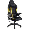 KRAKEN CHAIRS Sedia Gaming Tessuto Velluto - Giallo Poltrona Gaming Ergonomica Con Cuscino Lombare, Poggiatesta, Braccioli 2D E Dondolo, Sedia Ufficio Con Schienale 120°, Portata 130 kg