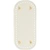 PATIKIL Fondo per Borse Pelle Pu 8.7x3.9 Pollici, Base Ovale Tappetino Fondo per Borsa Uncinetto con Fori e Chiodi, per Borse Fai da Te, Borse a Tracolla, Borsette, Beige