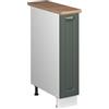 Vicco Armadio cucina dispensa alto Fame-Line, Verde-oro rustico/Bianco, 20 cm, PL Rovere, per la combinazione con altri moduli della serie Fame-Line