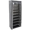 Casa Collection SCARPIERA ARMADIO IN TNT 9 RIP. C/STRUTTURA MET. 61X30X160CM GRIGIO