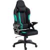 KRAKEN CHAIRS Sedia Gaming Tessuto Velluto - Turchese Poltrona Gaming Ergonomica Con Cuscino Lombare, Poggiatesta, Braccioli 2D E Dondolo, Sedia Ufficio Con Schienale 120°, Portata 130 kg