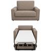 Baldiflex - Divano Letto 2 Posti con Materasso Piazza e Mezzo 120x190 cm Ortopedico, Maragià, Prontoletto RICHIUDIBILE con Rivestimento SFODERABILE e Lavabile, Grigio Talpa