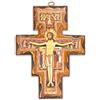 La Balestra Crocifisso San Damiano in Legno - da Parete - Prodotto in Umbria Italy - 19 X 14 CM