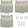 Foonary Organizer da parete, 3 pezzi, pieghevole, in cotone di alta qualità, con 3 scomparti, molto capiente, per casa, ufficio, camera da letto, bagno, organizer da appendere per campeggio