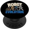 Funny Robotics Coder designs Robot Evolution Robotics Coder Automazione Umorismo Nerd PopSockets PopGrip Adesivo