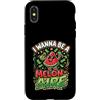 Cute Fruit Cartoon Joke for Food Lovers Custodia per iPhone X/XS Divertente cibo gioco di parole anguria melonaire amante dei soldi