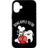 Punny Bone Custodia per iPhone 16 Plus Bone Apple Teeth - Divertente gioco di parole