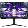 Samsung Monitor Gaming Odyssey G3 (S24AG302), Flat, 24, 1920x1080 (Full HD), VA, 144 Hz, 1 ms, FreeSync Premium, HDMI, Display Port, Ingresso Audio, HAS, Pivot, Flicker Free, Eye Saver Mode
