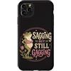 Frog Aging Humor Custodia per iPhone 11 Pro Max Sagging Ma Ancora Bavaglio Divertente Rana Umorismo Retrò