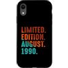 August 1990 Birthday Gift For Year 1990 Custodia per iPhone XR Edizione Limitata Agosto 1990 Compleanno