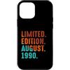 August 1990 Birthday Gift For Year 1990 Custodia per iPhone 12 mini Edizione Limitata Agosto 1990 Compleanno