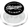 Classic Retro USA City Tees Vintage Chicago Windy City Illinois testo bianco PopSockets PopGrip per MagSafe