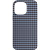 Preposh Custodia per iPhone 14 Pro Max Cottagecore a quadretti piccoli a quadretti marroni azzurri