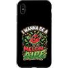 Cute Fruit Cartoon Joke for Food Lovers Custodia per iPhone XS Max Divertente cibo gioco di parole anguria melonaire amante dei soldi
