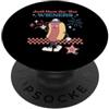 Funny BBQ Fourth Of July Just Here For T I'm Just Here for the Wieners Funny Celebration 4 luglio PopSockets PopGrip Adesivo