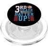 3rd Grade Batter Up Baseball Back to Sch Studente di baseball di terza elementare Batter Up Ritorno a scuola PopSockets PopGrip per MagSafe