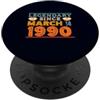 March 14th Birthday Club Legendary Retro Leggendario dal 14 marzo 1990 Pi Day Fantastico Compleanno Retro PopSockets PopGrip Adesivo