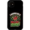 Cute Fruit Cartoon Joke for Food Lovers Custodia per iPhone 11 Divertente cibo gioco di parole anguria melonaire amante dei soldi