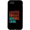 August 1990 Birthday Gift For Year 1990 Custodia per iPhone SE (2020) / 7/8 Edizione Limitata Agosto 1990 Compleanno