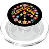 Love Peace Flower Power Hippie Retro Gro Amore Peace Flower Power Hippie Retro Groovy Fiori PopSockets PopGrip per MagSafe