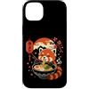 Cute Red Panda Eating Ramen Noodles Custodia per iPhone 14 Plus Carino Panda Rosso Mangiare Ramen Noodles