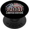 Born in 2001 June 25th Birthday Gifts Fo 25 giugno compleanno uomo donna 2001 impressionante bandiera USA PopSockets PopGrip Adesivo