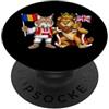 British UK Romania Heritage Regno Unito Romania Bandiera Inglese Britannico Rumeno PopSockets PopGrip Adesivo