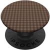 Preposh Cottagecore Preppy a quadretti piccoli a quadretti marroni PopSockets PopGrip Adesivo