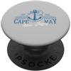 Dominus's Design Vintage Cape May New Jersey Ocean Wave E Anchor Logo PopSockets PopGrip Adesivo