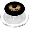 Patriot - Souvenir degli Stati Uniti e r Ohio Retro Vintage Tramonto dello Stato dell'Ohio Silhouette PopSockets PopGrip per MagSafe