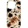 generic Custodia per iPhone 14 Pro Motivo animale tartarugato con stampa mucca marrone