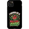 Cute Fruit Cartoon Joke for Food Lovers Custodia per iPhone 11 Pro Max Divertente cibo gioco di parole anguria melonaire amante dei soldi